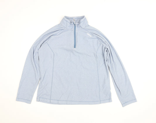 Regatta Women Blue Size 14 1/4 Zip Lightweight Fleece Top
