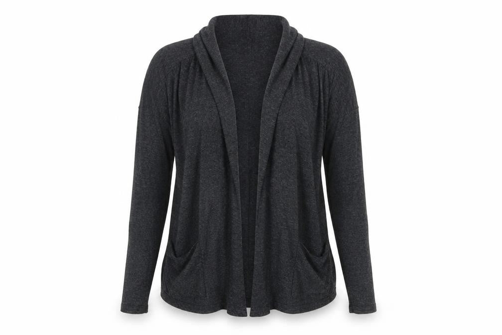 Banana Republic Women's Grey Knit Cardigan Size M Open Front Long Sleeve
