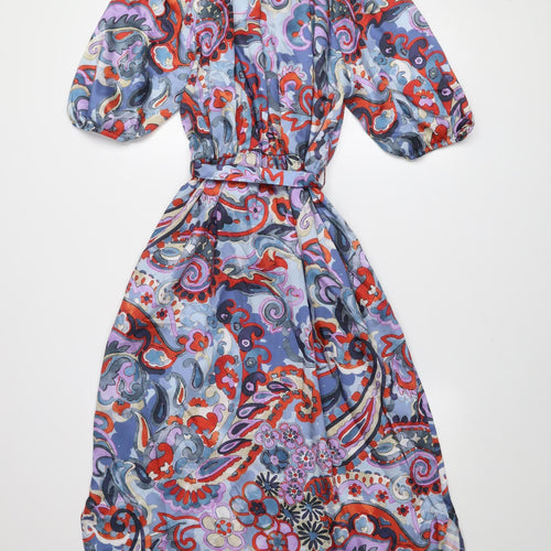 Gallery Women’s Multicoloured Paisley Midi Wrap Dress Size 12