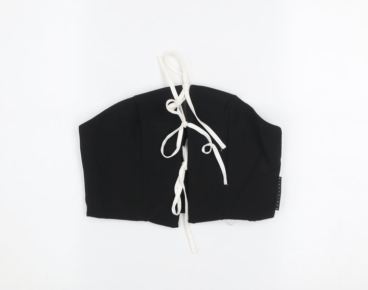 Missguided Women's Black Strapless Camisole Crop Top Size S