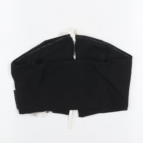 Missguided Women's Black Strapless Camisole Crop Top Size S