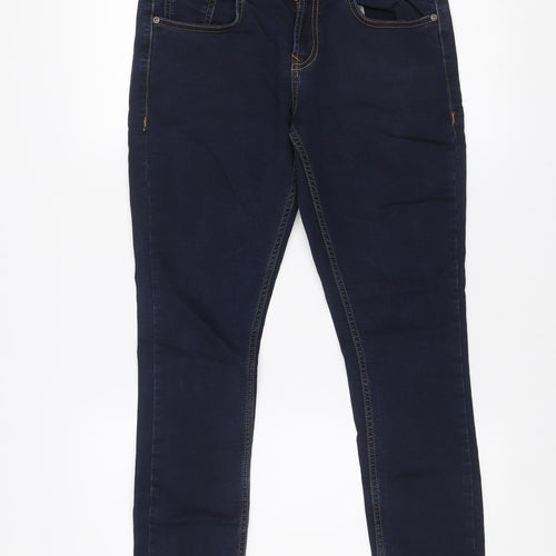 Spykar Men Blue Slim Fit Mid Rise Ankle Jeans W30 L27