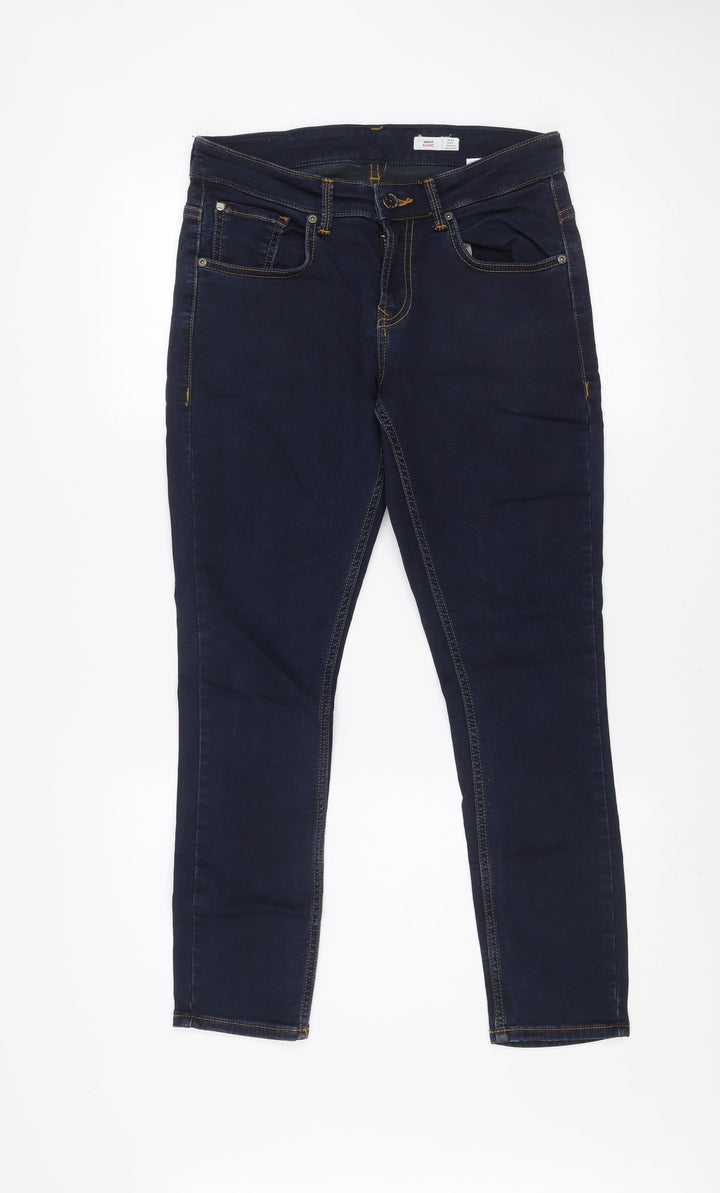 Spykar Men Blue Slim Fit Mid Rise Ankle Jeans W30 L27