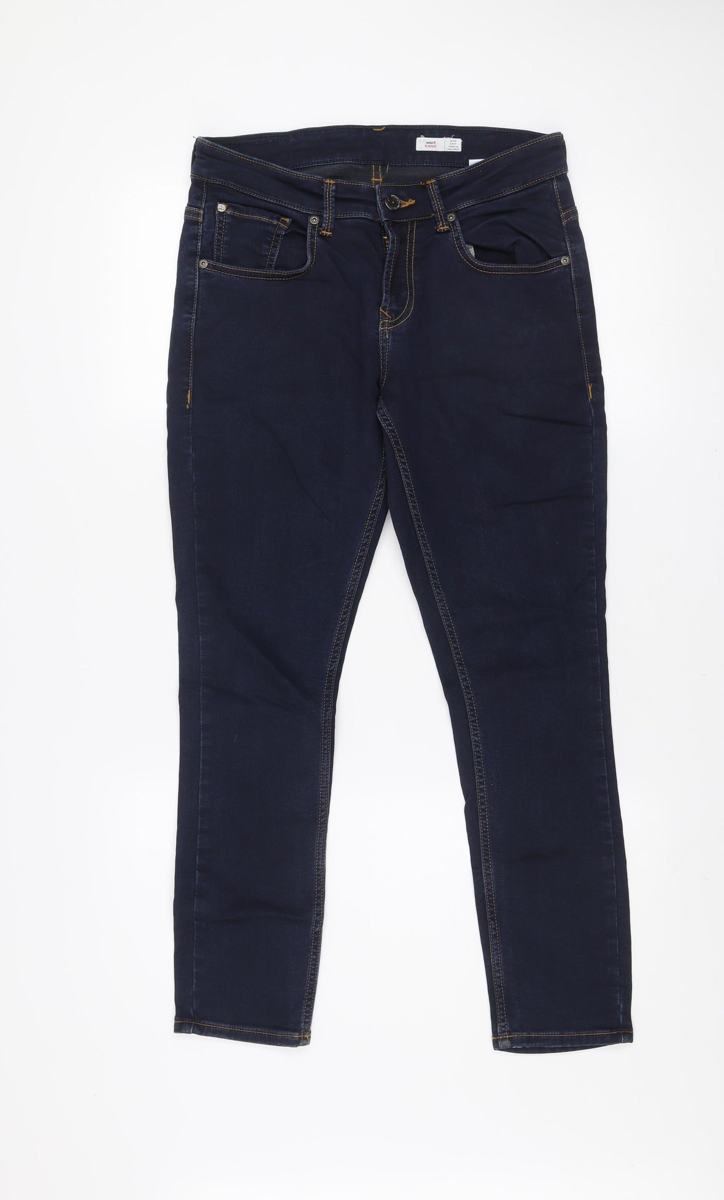 Spykar Men Blue Slim Fit Mid Rise Ankle Jeans W30 L27
