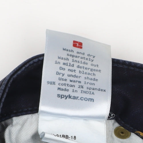 Spykar Men Blue Slim Fit Mid Rise Ankle Jeans W30 L27
