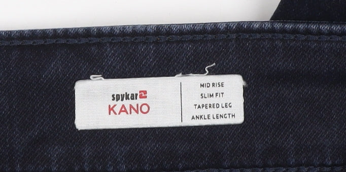 Spykar Men Blue Slim Fit Mid Rise Ankle Jeans W30 L27