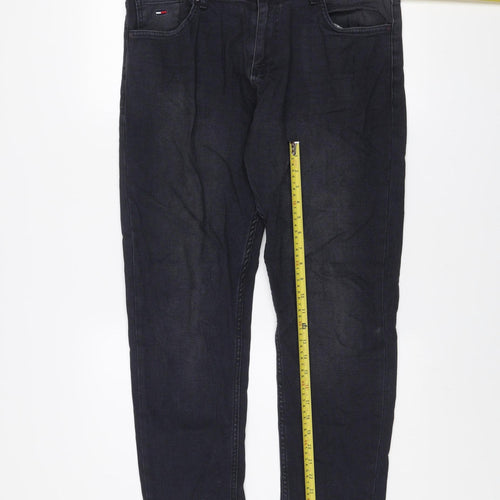 Tommy Hilfiger Men’s Blue Regular Fit Straight Jeans W33 L34 Denim