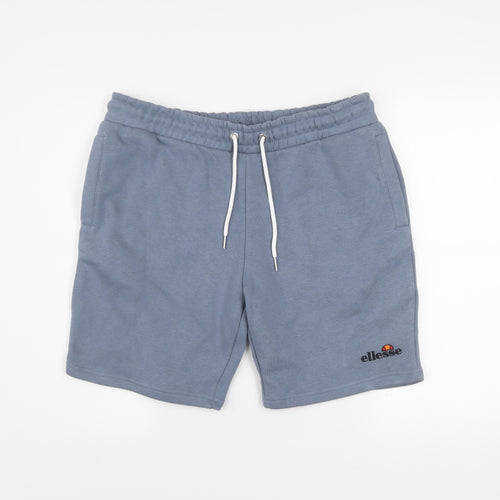 Ellesse Men's Blue Sweat Shorts L Athletic Cotton Blend Comfy Fit