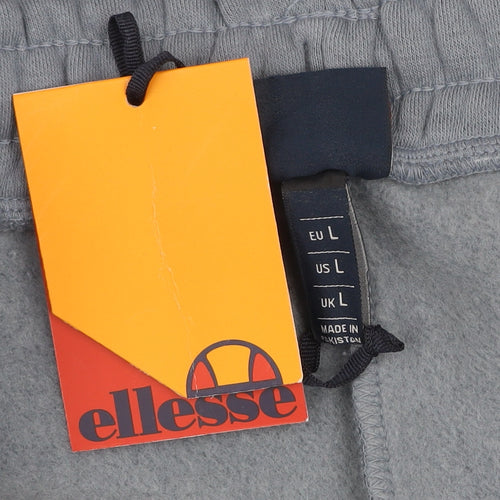 Ellesse Men's Blue Sweat Shorts L Athletic Cotton Blend Comfy Fit