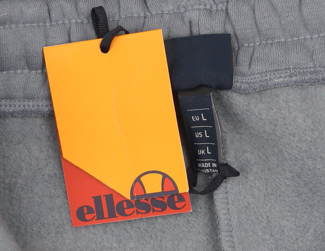 Ellesse Men's Blue Sweat Shorts L Athletic Cotton Blend Comfy Fit