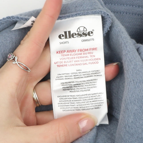 Ellesse Men's Blue Sweat Shorts L Athletic Cotton Blend Comfy Fit