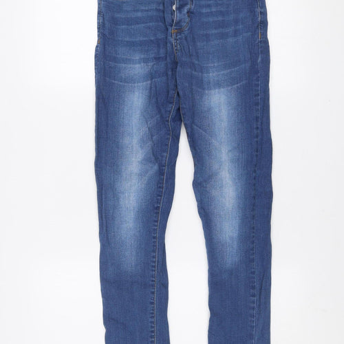 boohooMAN Men's Blue Slim Fit Stretch Denim Jeans Size 28