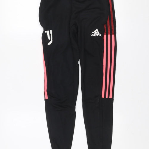 Adidas Womens Black XS Track Pants Tapered Sports Trousers