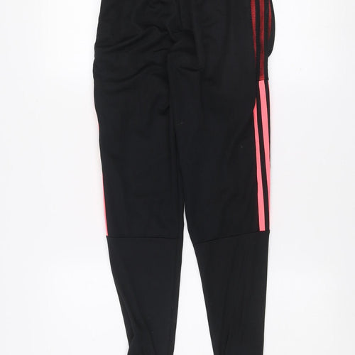 Adidas Womens Black XS Track Pants Tapered Sports Trousers