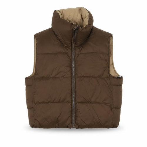 Zara Women Brown XS Puffer Quilted Waistcoat