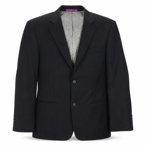 Roberto Gallini Signature Men's Black 40S Pinstripe Wool Blend Suit Jacket