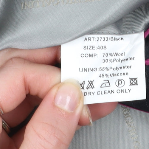 Roberto Gallini Signature Men's Black 40S Pinstripe Wool Blend Suit Jacket