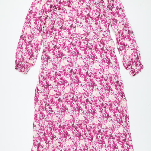 Paul Costelloe Living Studio Women’s Multicoloured Floral Midi A-Line Dress Size 8