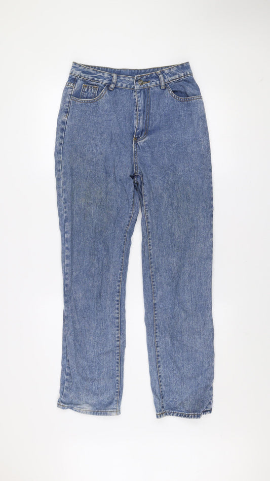 SHEIN Women’s Blue High Rise Straight Denim Jeans Size S