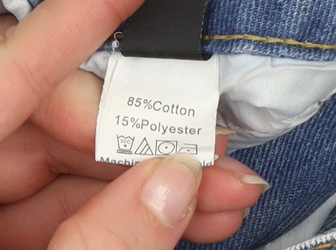 SHEIN Women’s Blue High Rise Straight Denim Jeans Size S