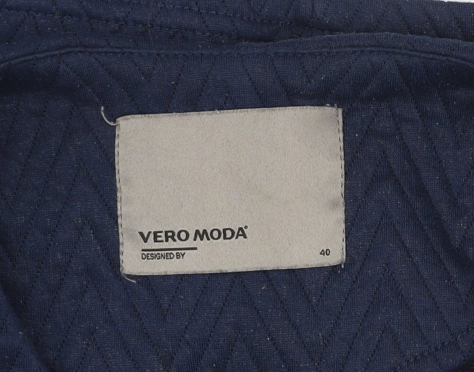Vero Moda Women's Blue Quilted Blazer Jacket Size 12
