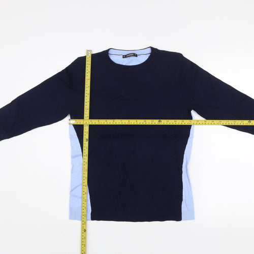 Dunnes Women Navy Blue Crew Neck Long Sleeve Pullover Jumper Size S