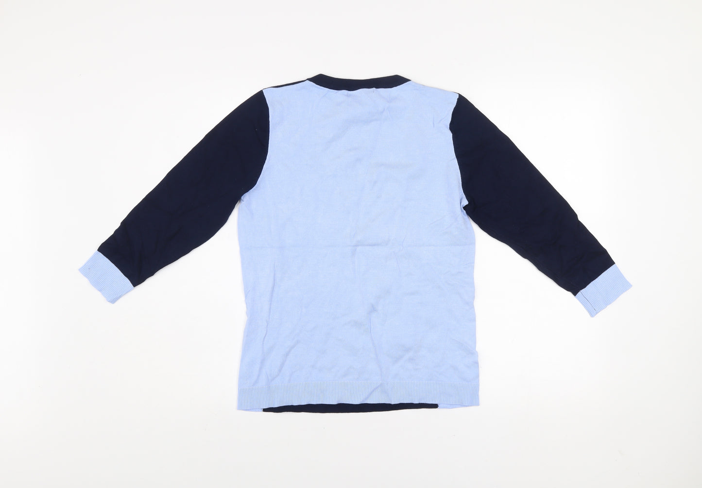 Dunnes Women Navy Blue Crew Neck Long Sleeve Pullover Jumper Size S