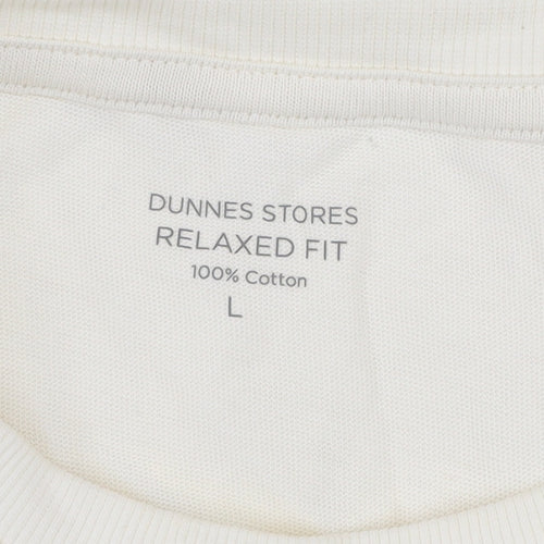 Dunnes Stores Men’s Ivory Relaxed Fit Cotton Sleeveless Top L