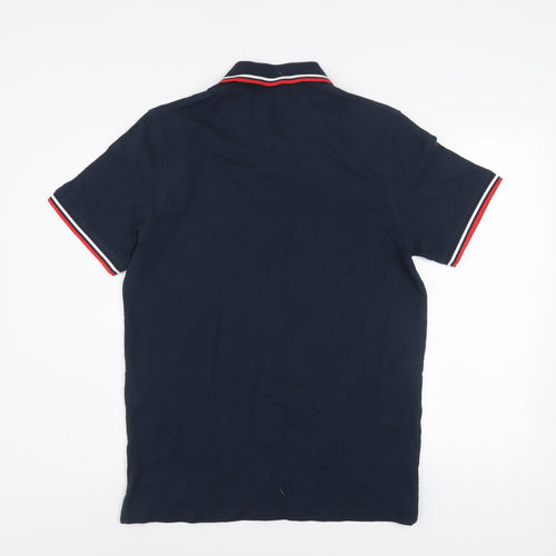 Jack & Jones Men's Blue Polo Shirt L Classic Cotton Short Sleeve