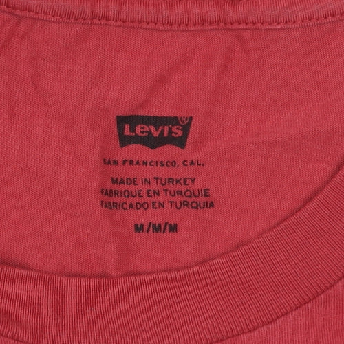 Levi's Men's Red & Green Logo Graphic Cotton T-Shirt Size M