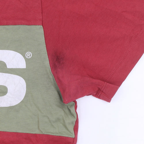 Levi's Men's Red & Green Logo Graphic Cotton T-Shirt Size M