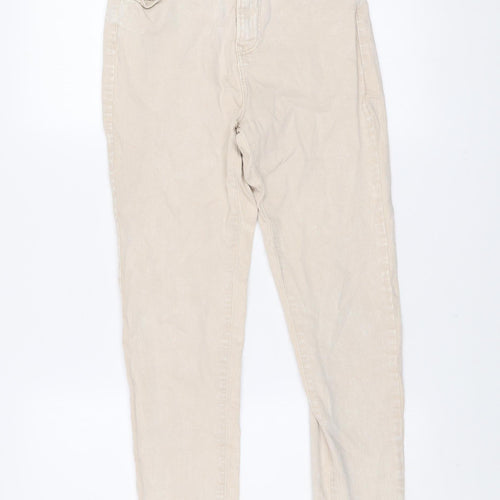 Stradivarius Womens Beige High Waist Mom Jeans Size 10