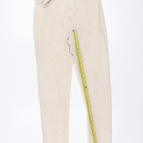 Stradivarius Womens Beige High Waist Mom Jeans Size 10
