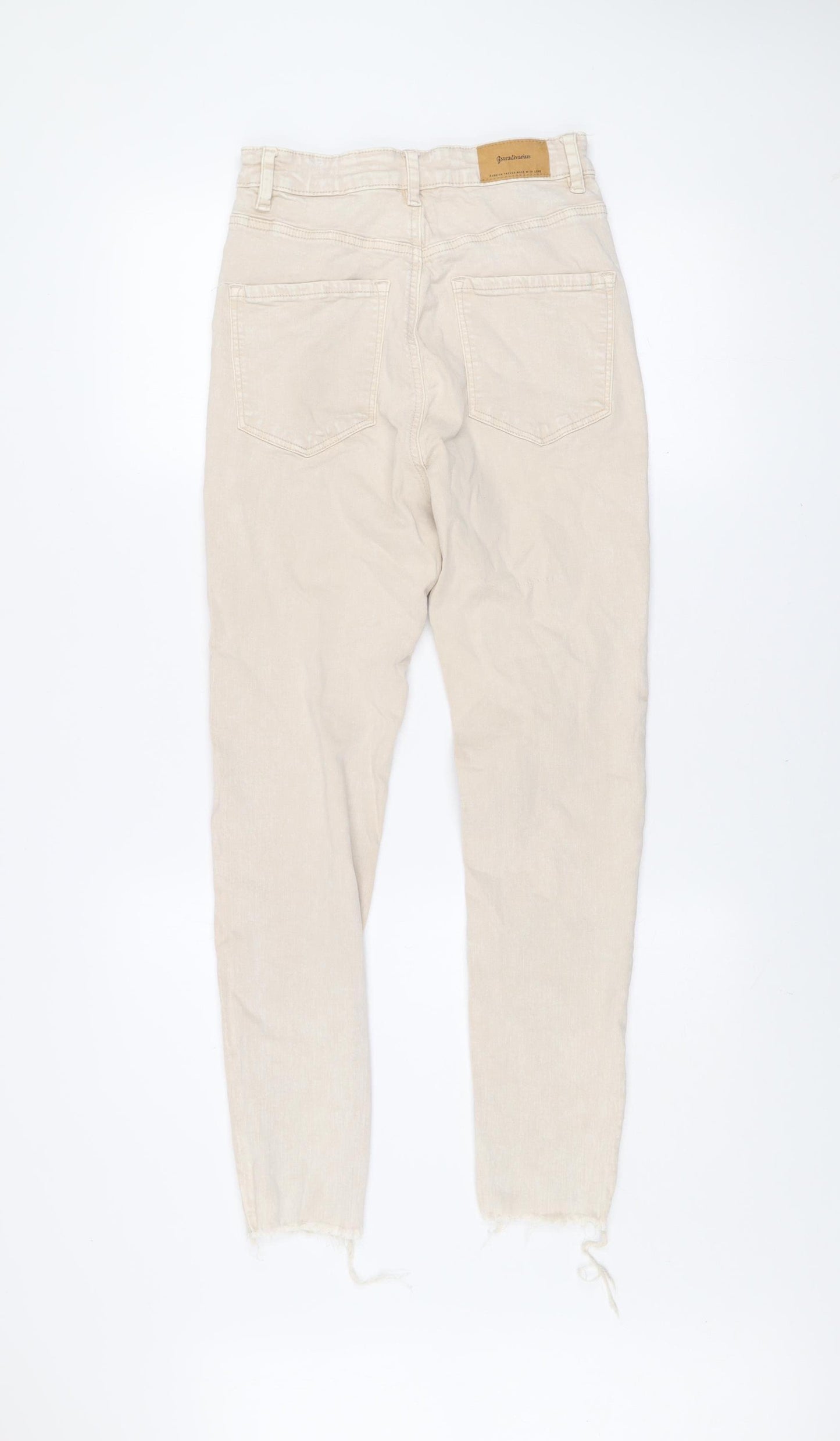 Stradivarius Womens Beige High Waist Mom Jeans Size 10