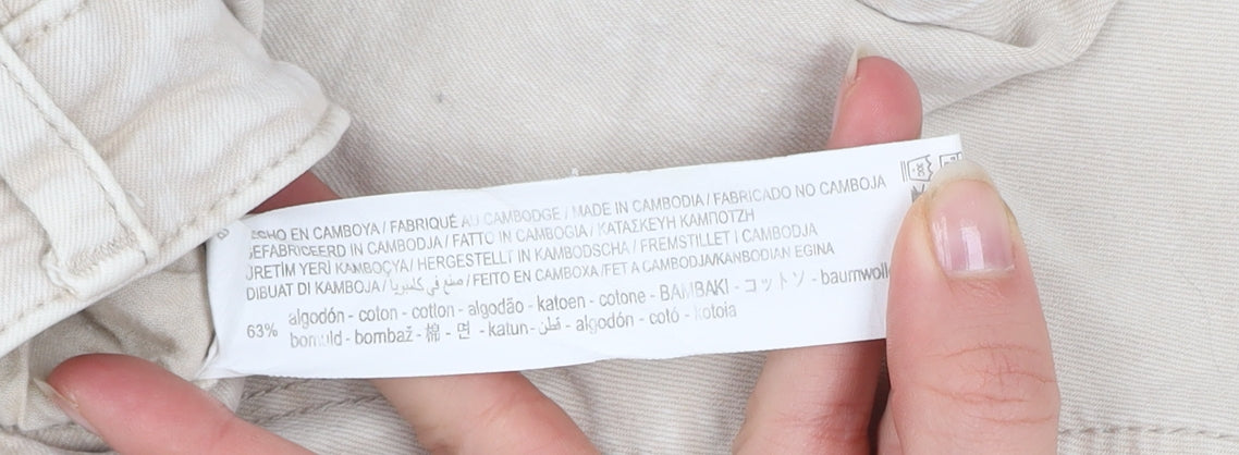 Stradivarius Womens Beige High Waist Mom Jeans Size 10