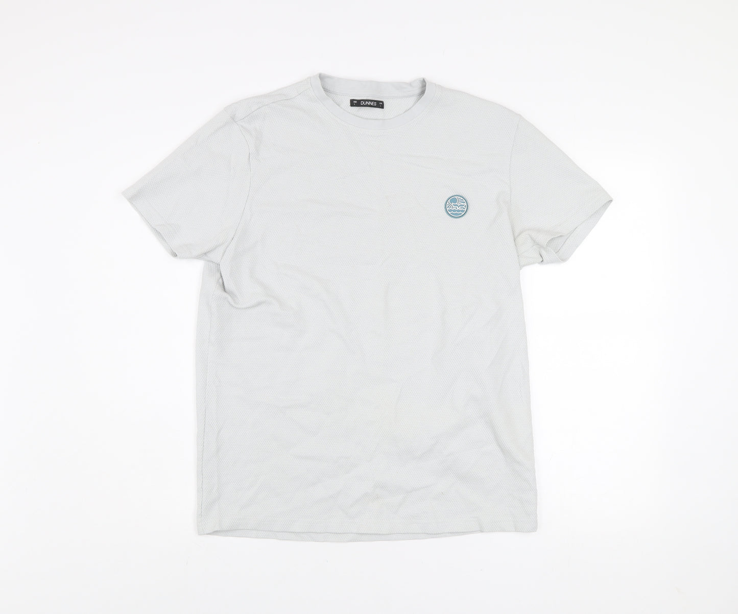 Dunnes Men’s Light Grey Regular Fit Short Sleeve T-Shirt Size L