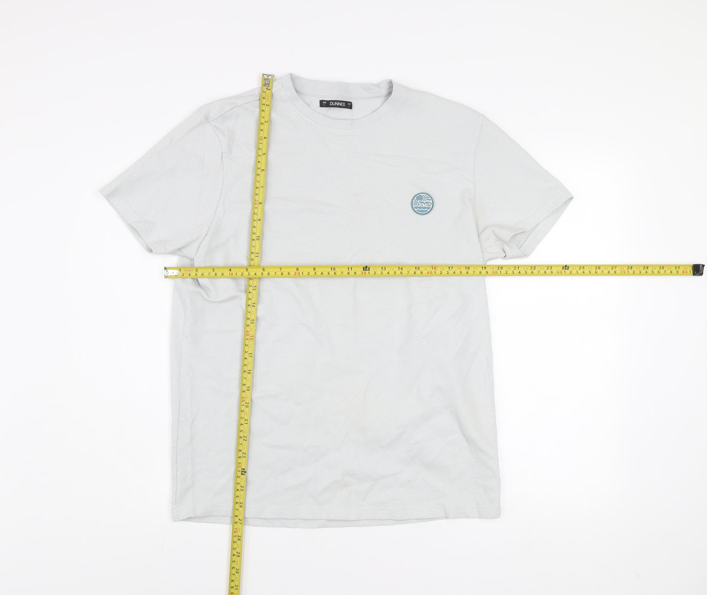 Dunnes Men’s Light Grey Regular Fit Short Sleeve T-Shirt Size L
