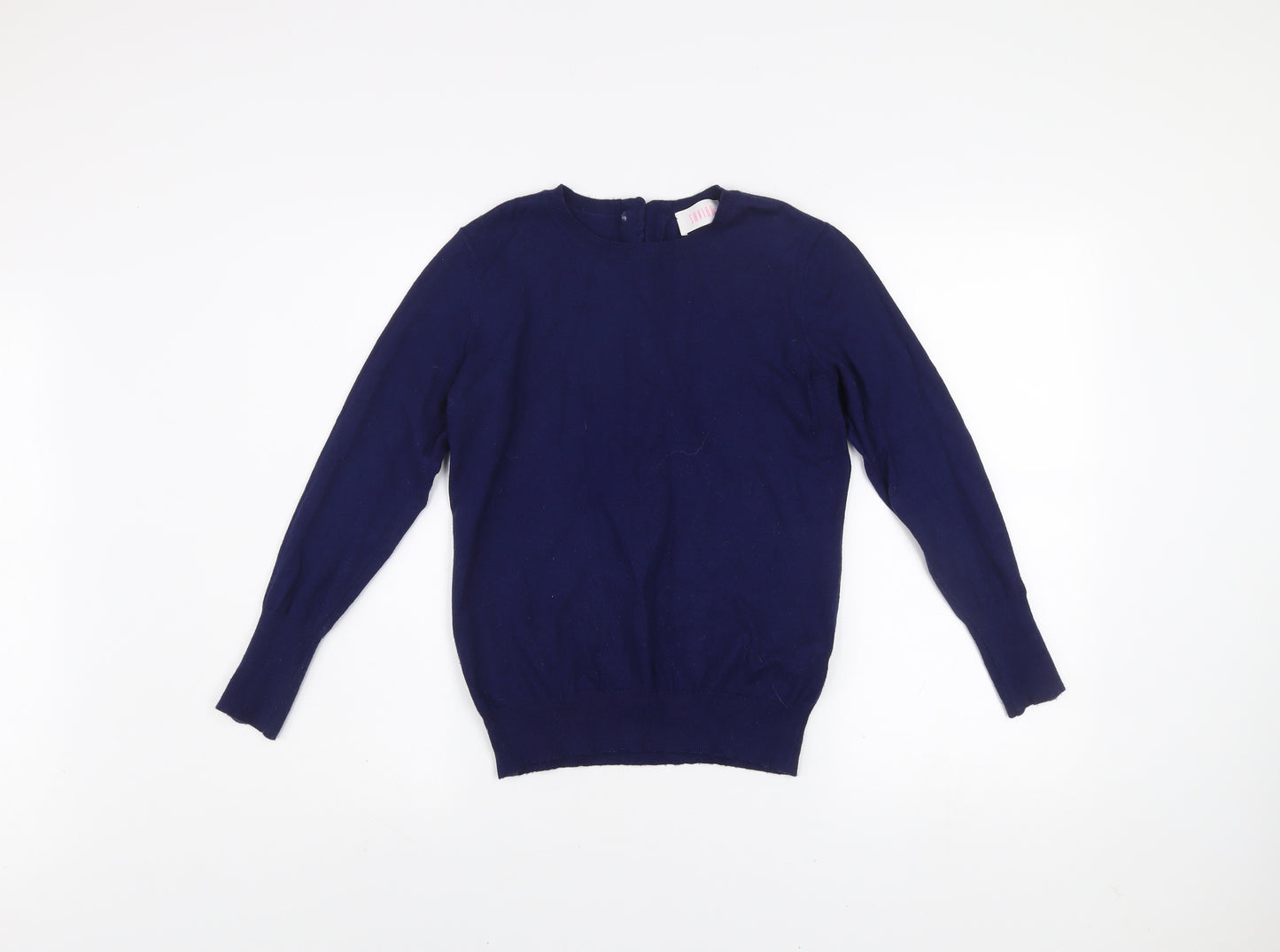Savida Women’s Navy Blue Crew Neck Long Sleeve Pullover Jumper Size 10