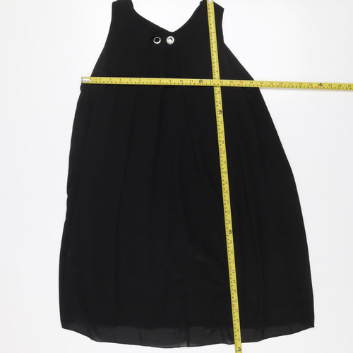 Quiz Women's Black Sleeveless Shift Dress S Halter Neck Partywear