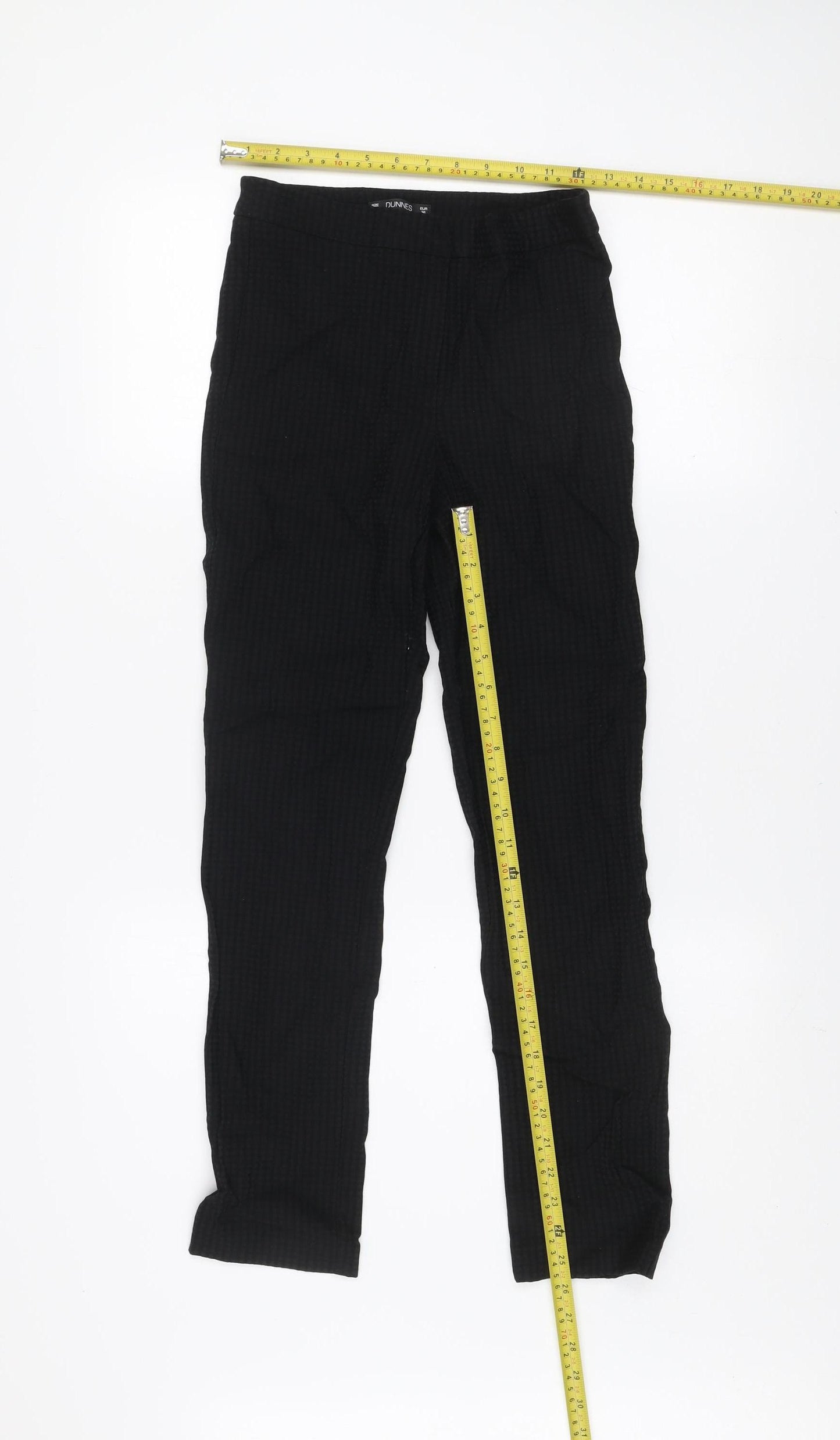 Dunnes Women’s Black Size 8 Slim Tapered Viscose Blend Trousers