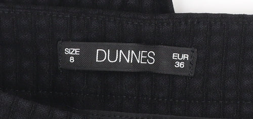 Dunnes Women’s Black Size 8 Slim Tapered Viscose Blend Trousers