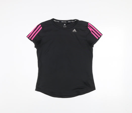 Adidas Womens Black Running Climalite Short Sleeve T-Shirt Size M