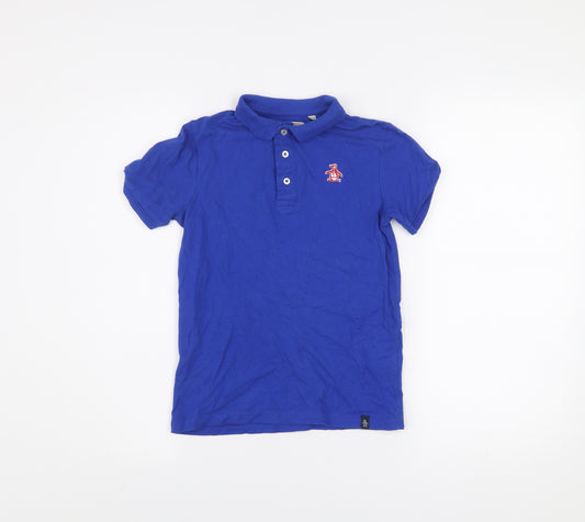 Penguin by Munsingwear Boys Blue 7-8 Years Cotton Polo Shirt