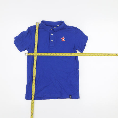 Penguin by Munsingwear Boys Blue 7-8 Years Cotton Polo Shirt