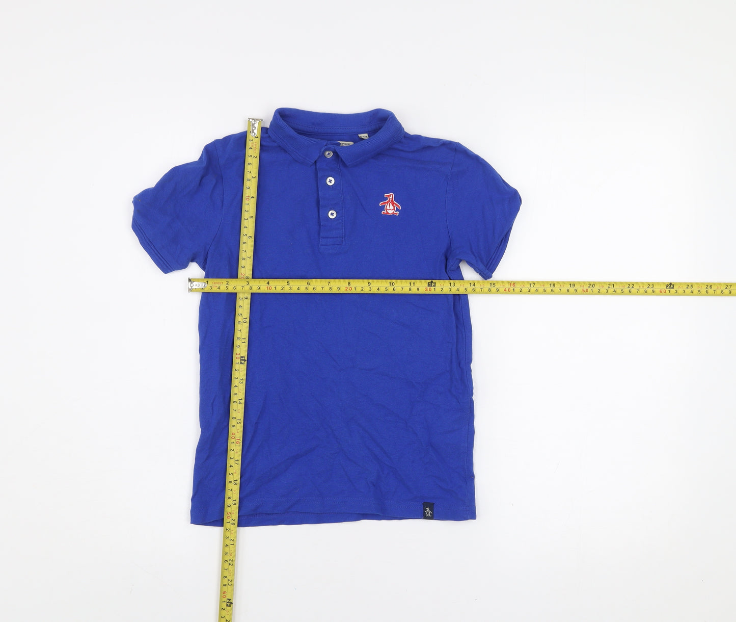 Penguin by Munsingwear Boys Blue 7-8 Years Cotton Polo Shirt