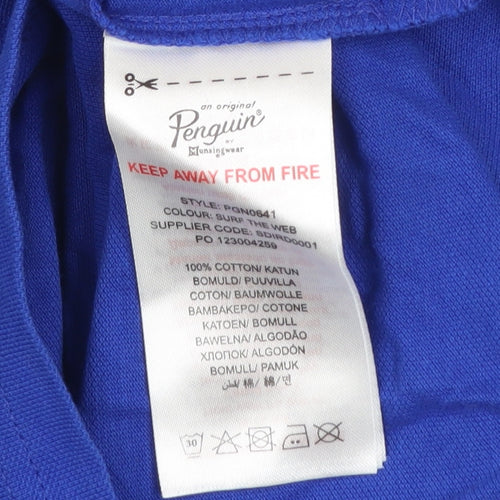Penguin by Munsingwear Boys Blue 7-8 Years Cotton Polo Shirt