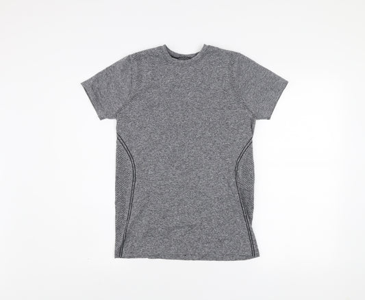 Dunnes Stores Men's Grey Short Sleeve Athletic T-Shirt Size S