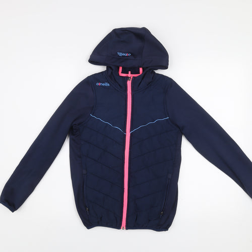 O'Neills Boys Blue Hooded Puffer Jacket 9-10 Years Full Zip Lightweight