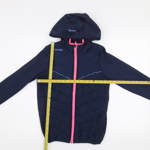 O'Neills Boys Blue Hooded Puffer Jacket 9-10 Years Full Zip Lightweight