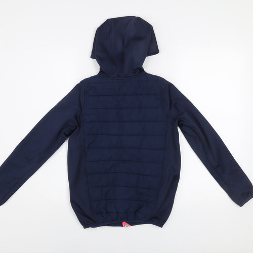 O'Neills Boys Blue Hooded Puffer Jacket 9-10 Years Full Zip Lightweight